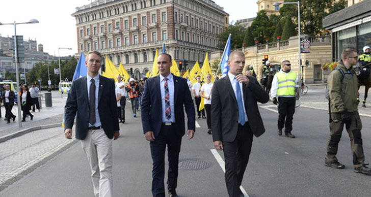 Nazism, Motdemonstranter, Svenskarnas parti, Gustav Holmström, Stockholm, Demonstration